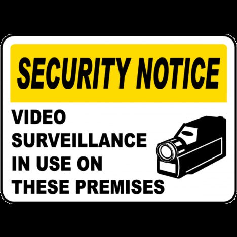 Video Surveillance In Use Sign